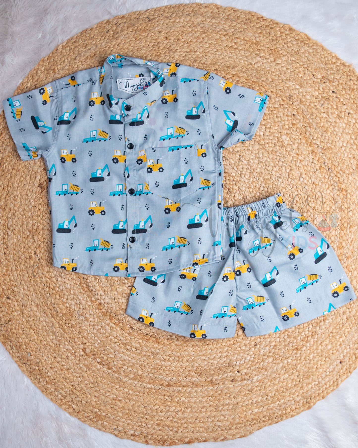 Ready to Ship: Little Loader Linen Viscose Co-ord Set