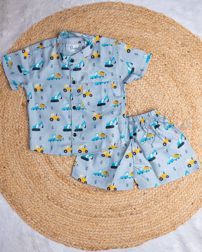 Ready to Ship: Little Loader Linen Viscose Co-ord Set